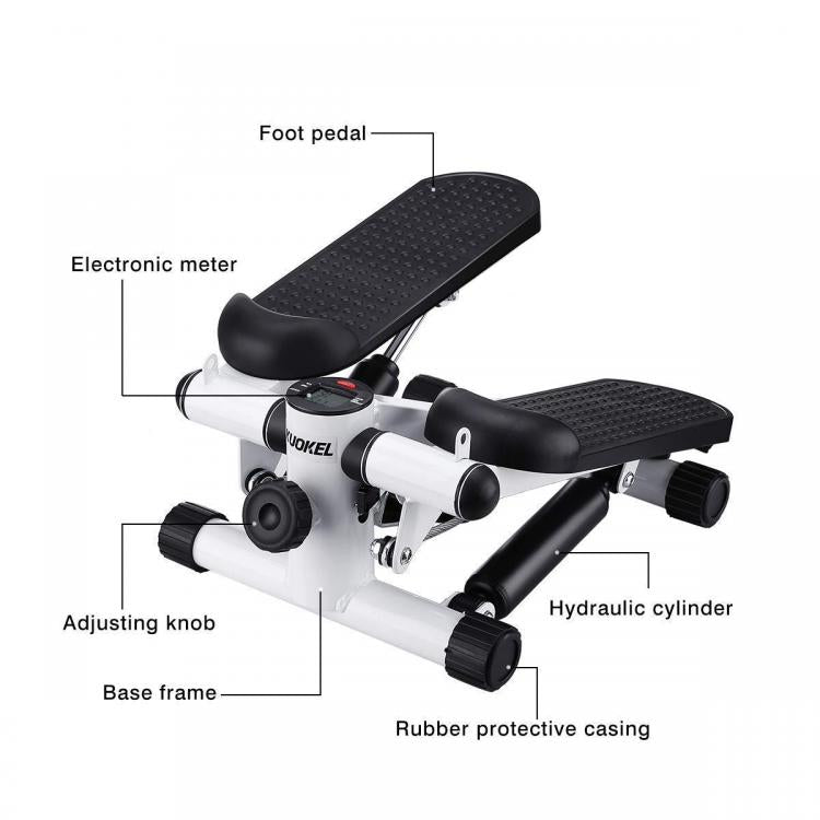 Stepper Fitness Step Up Con Bande Elastiche Di Resistenza Verticale Antiscivolo
