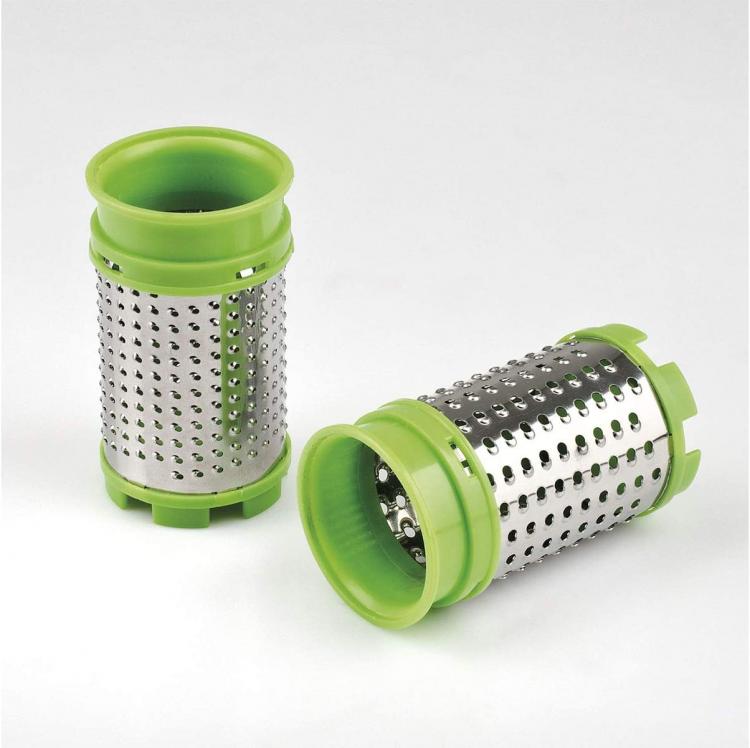 Girmi Grattugia Ricaricable Gt0203 2 Rulli Inox Verde/Bianco Formaggio 12W