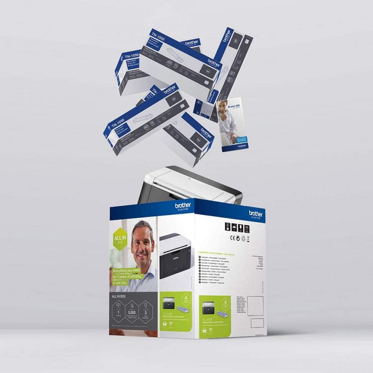 BROTHER STAMPANTE LASER B/N USB 2.0 WI-FI 20PPM HL-1212W + KIT 5 TONER INCLUSI