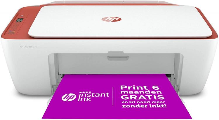 Hp Stampante Multifunzione Deskjet 2723E Inkjet Wifi All In One Bianco/Rosso