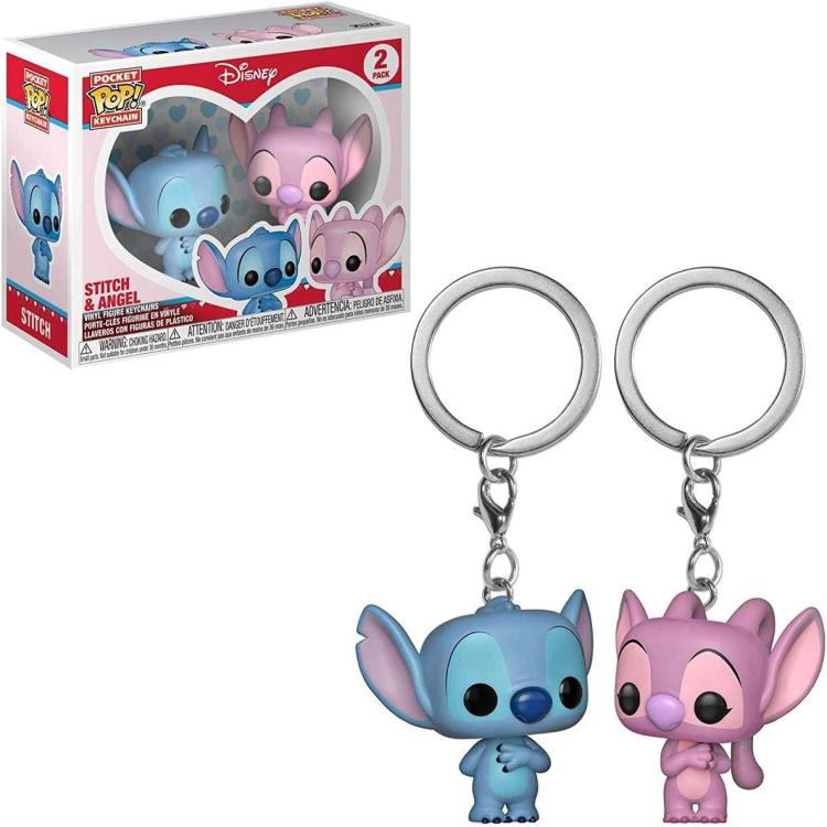 Funko Pocket Pop! Keychain - Disney Lilo & Stitch (2 Pack) Stitch & Angel Figure