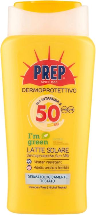 Prep - Latte Solare Dermoprotettivo Spf 50 Protezione Solare Raggi Uva-Uvb 200Ml