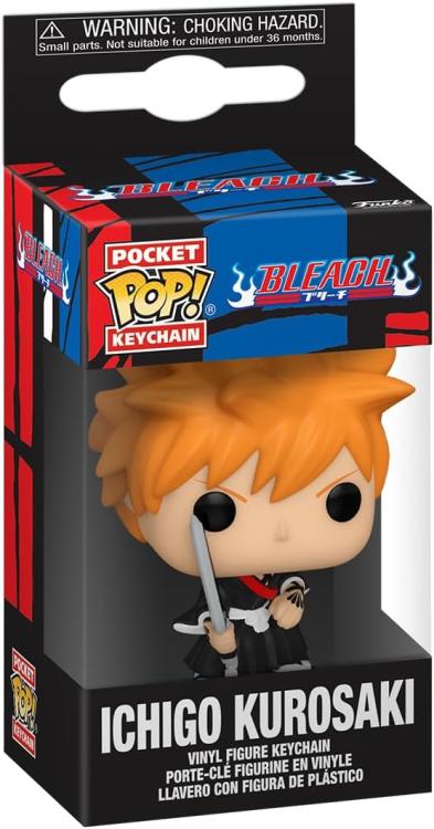 Funko Pop ! Keychain Pocket Bleach - (Ichigo Kurosaki) Portachiavi Vinyl Figure