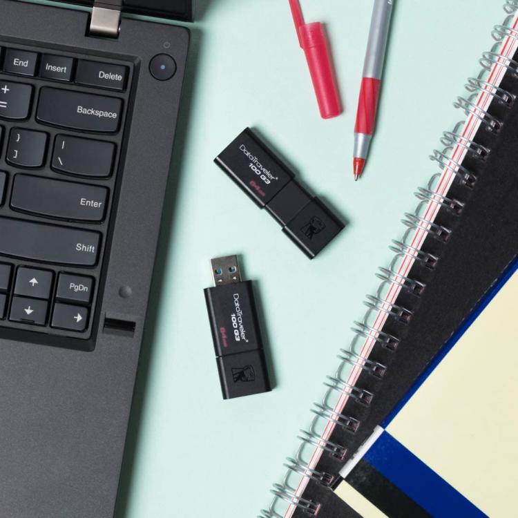 Kingston Pendrive Datatraveler 64Gb Dt100G3 64Gb Usb 3.0 Nero Chiavetta Memoria