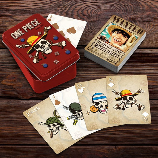 Paladone Playing Cards (One Piece) Mazzo Carte Gioco Francesi Poker In Box Latta