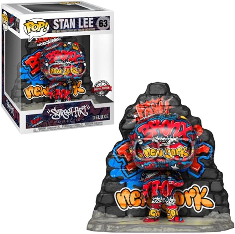 Funko Pop Marvel: Street Art Stan Lee (63) Pow Figure 15Cm Deluxe Special Edit