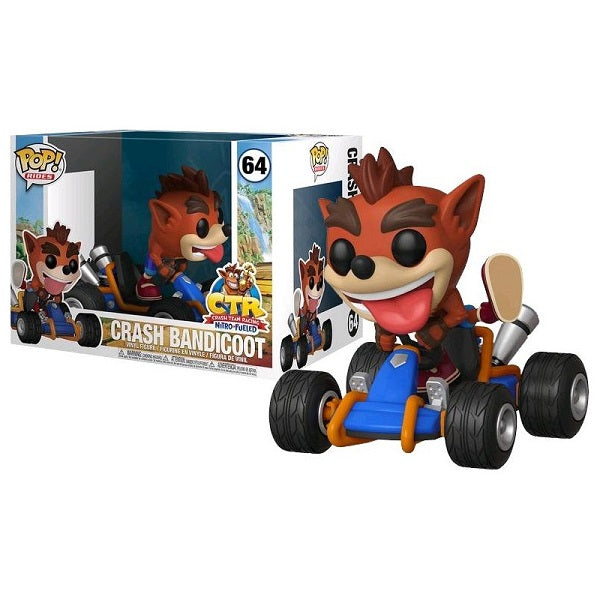 Funko Pop Rides Crash Bandicoot 64 Crash Bandicoot Team Racing Nitro Fueled Viny