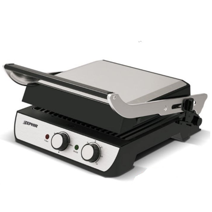 Zephir Bistecchiera Apertura 180° Piastra Elettrica Per Panini Toastiera Timer