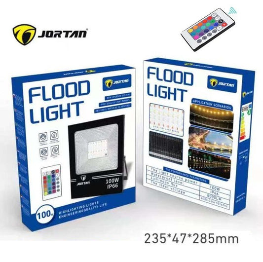 Faro Faretto Rgb Proiettore Led Multicolore Ip66 Int - Esterno Telecomando 100W