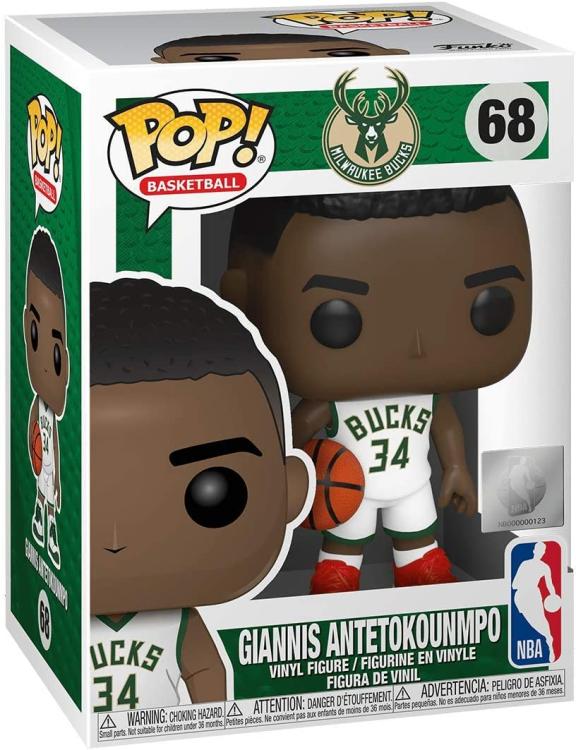 Funko Pop ! Basketball Nba Milwaukee Bucks (68) Giannis Antetokounmpo Figure Mvp