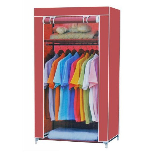ARMADIO GUARDAROBA IN TESSUTO APPENDIABITI + 2 RIPIANI SCAFFALE SALVASPAZIO TNT