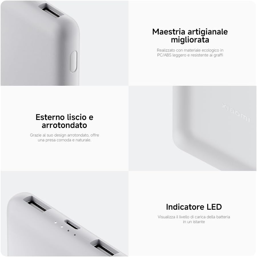 Xiaomi Power Bank 22.5w 10000mah Fast Charge Bianco Bhr9350gl Portatile