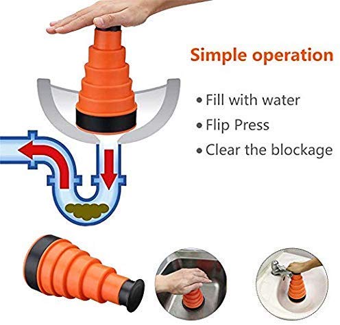 Sturalavandino A Pressione Manuale Scarichi Wc Bagno Stura Tubi Lavandino Pompa