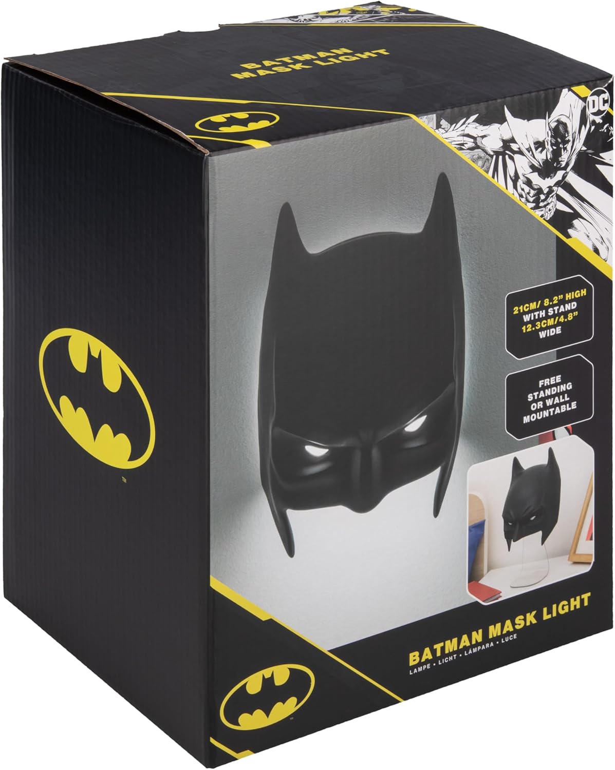Paladone Lampada Maschera Batman Mask Light Plastica Multicolore Led Scrivania