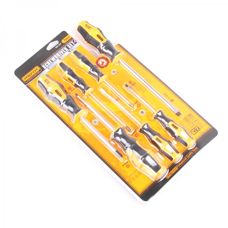Kit Set 7 Cacciaviti A Taglio Croce Phillips Serie Giraviti Con Punta Magnetica