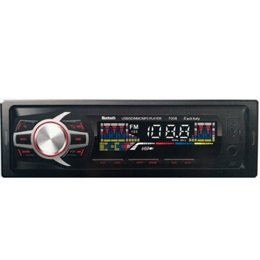 Stereo Auto Autoradio 1 Din Frontalino Estraibile Bluetooth Fm Usb Aux Sd 60W X4
