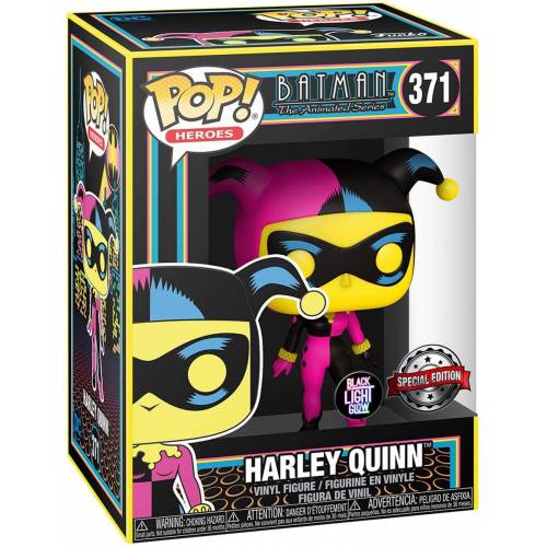 Funko Pop ! Dc Comics Black Light : Harley Quinn (371) Glow Vinyl Figure Batman