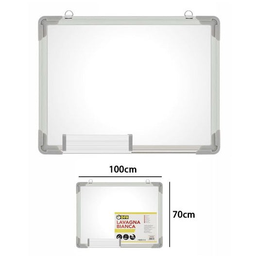 Lavagnetta A Parete Magnetica Lavagna Bianca Da Pennarello Cancellabile 70X100Cm