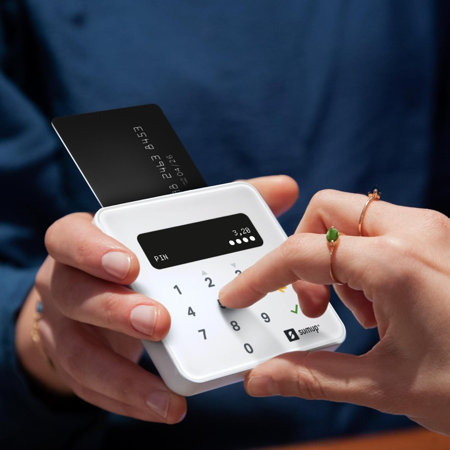 Sumup Air Lettore Carte Di Credito Bt Nfc POS Mobile Contactless Visa / Maestro