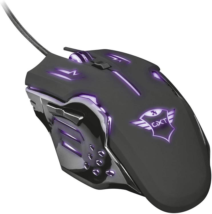 Trust Gaming Mouse Gxt 108 Rava Illuminato Rgb Gioco Pc Laptop Ps4 Ps5 Xbox One