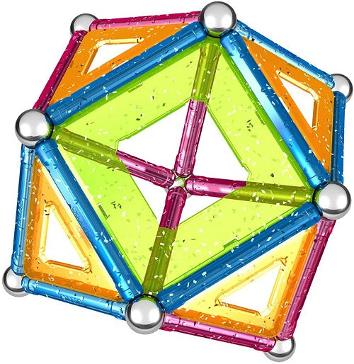 Geomag Glitter Color 44 Palline Barrette Magnetiche Multicolor Gioco Costruzione