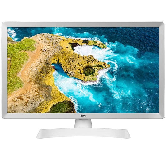Lg Smart Tv 24" Monitor Pc Led Hd Ready Hdmi Digitale Terrestre Dvb-T/T2 Bianco