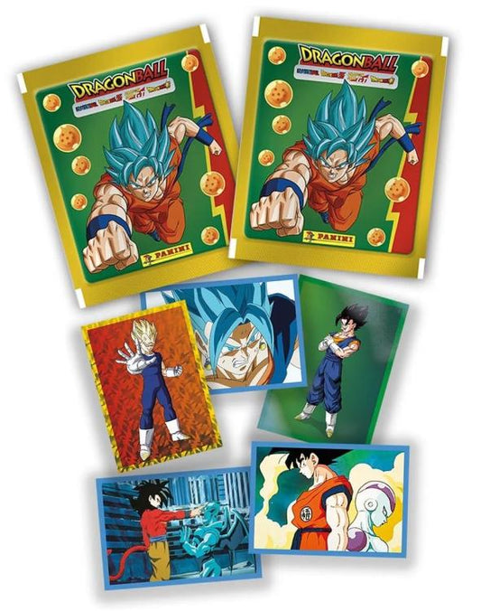Panini Stickers Dragon Ball Universal Ecoblister 5 Bustine (25 Figurine)+ 1 Card