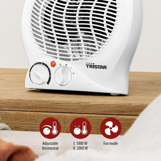 Termoventilatore Tristar Elettrico Caldobagno 3 Velocita Stufetta Stufa Bianco