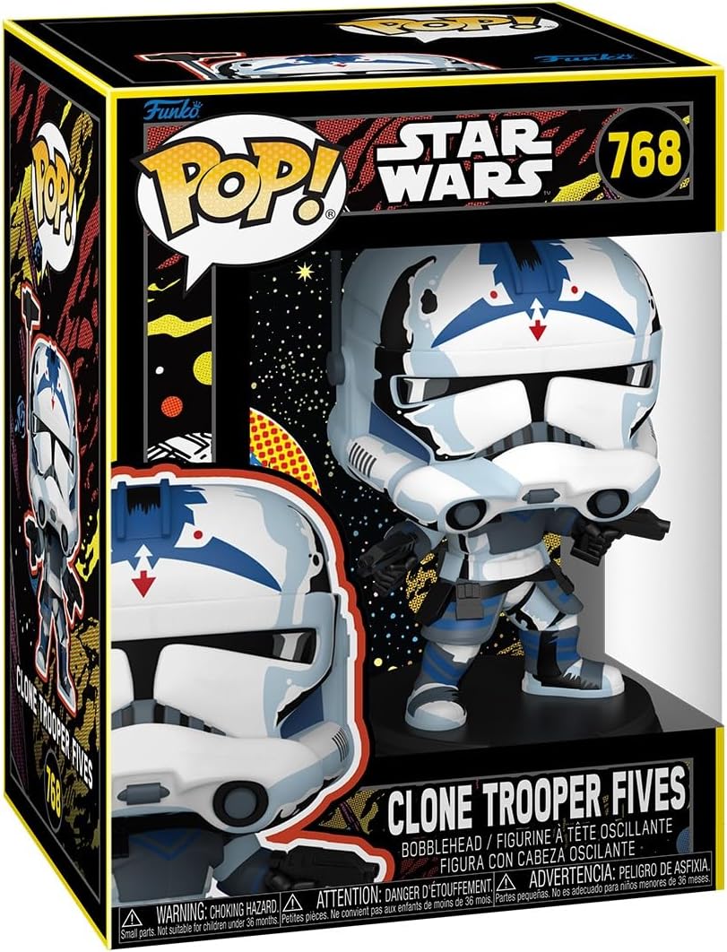 Funko Pop ! Movies - Star Wars (768) Clone Trooper Fives (Retro) Vinyl Figure 9cm