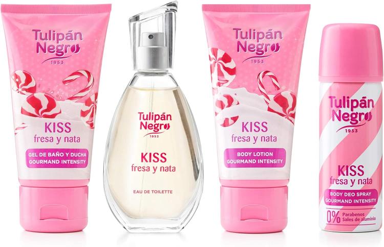 Tulipan Negro Sweet Fragola Panna Confezione Parfum Bagnoschiuma Deo Crema Corpo