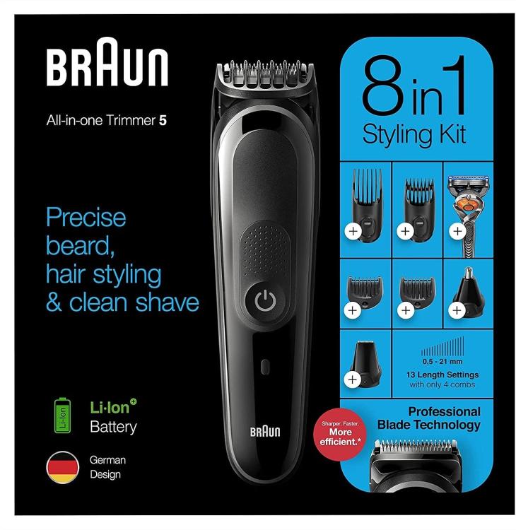 BRAUN All One Trimmer 8in1 Regolabarba Elettrico Tagliacapelli Rasoio Gillette