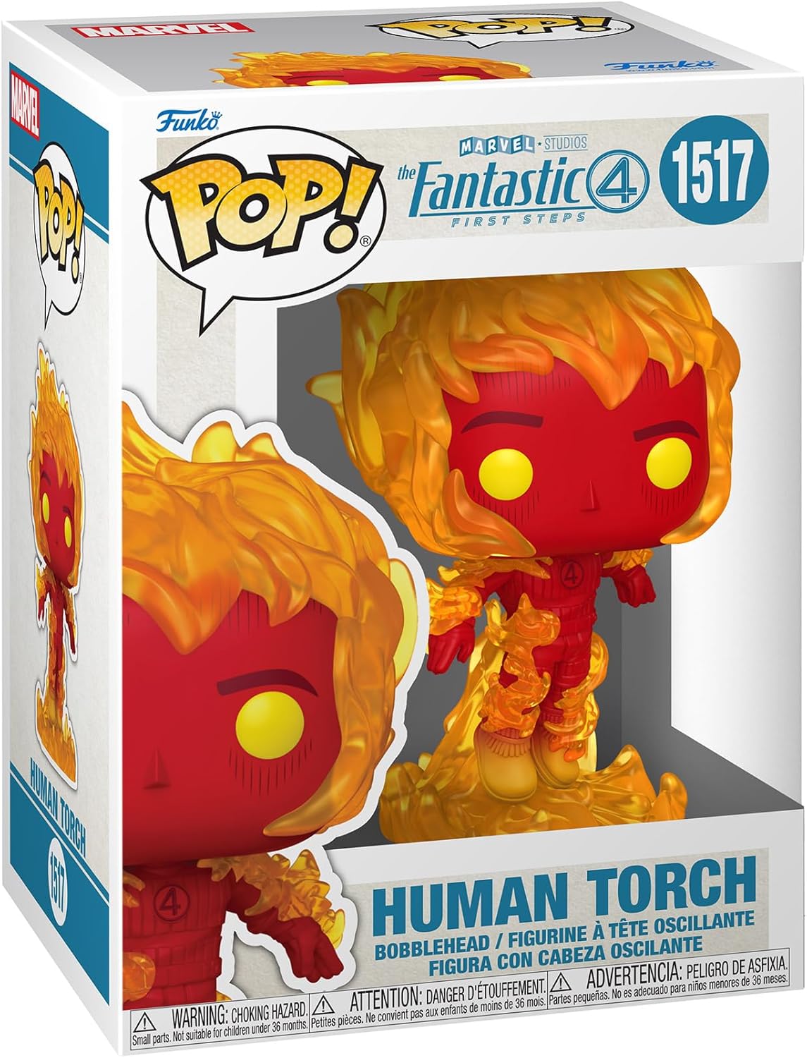 Funko Pop ! Marvel Studios Fantastic 4 - (1517) Human Torch Vinyl Figure 9cm