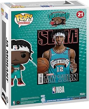Funko Pop ! Basketball Magazine Cover Slam Nba (21) Ja Morant Memphis Grizzlies