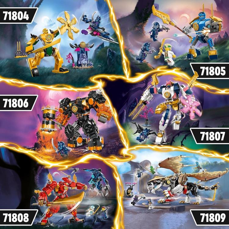 Lego Ninjago Pack Mech Da Battaglia Di Jay 71805 Mini Figure Costruzione 78Pz