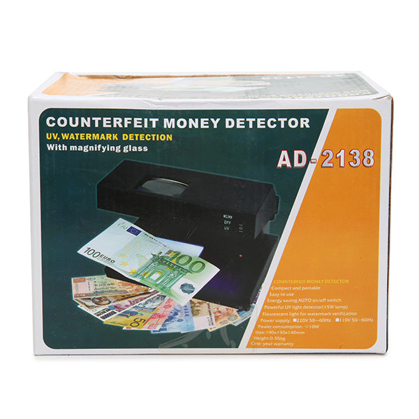 Rilevatore Di Banconote False Lampada Uv Controlla Verifica Soldi Money Detector