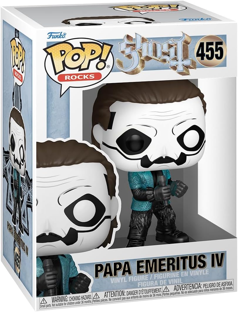 Funko Pop ! Rocks - Ghost (455) Papa Emeritus IV Glitter Vinyl Figure 9Cm