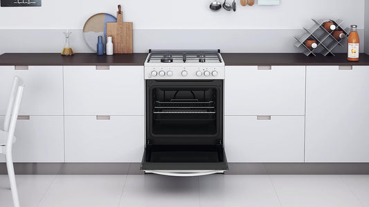 Indesit Cucina Elettrica A Gas Bruc.Forno Elettrico 75Lt 60x60 Bianco
