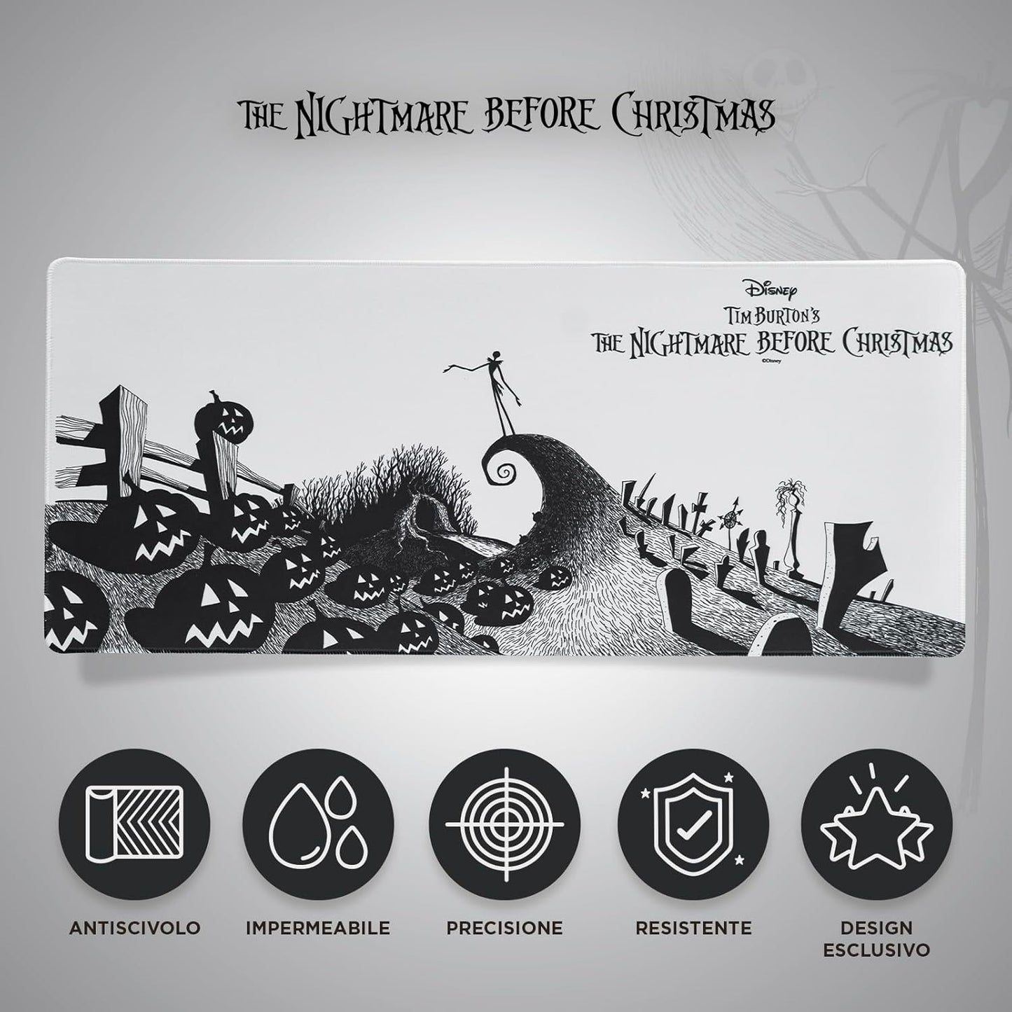 The Nightmare Before Christmas Desk Mat XXL Tappetino Tastiera Mouse Pad Gaming