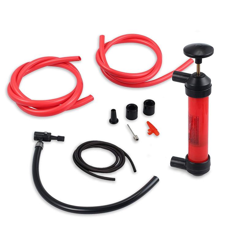 Pompa Sifone Travaso Benzina Diesel Gasolio Olio Gonfiatore Aspira Liquidi Acqua
