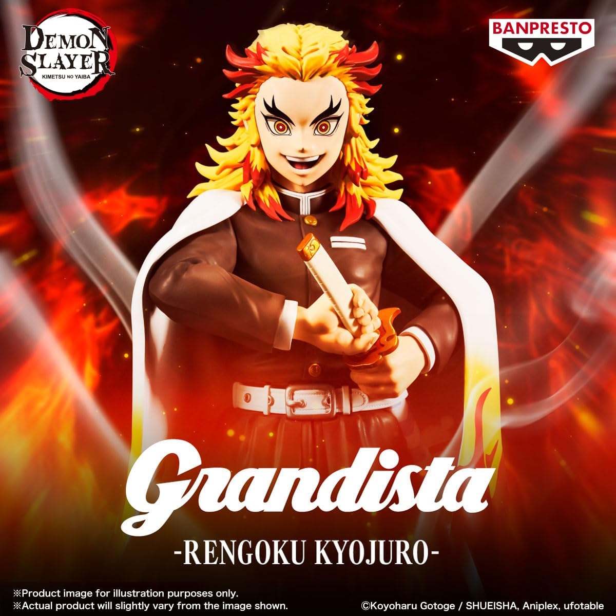 Banpresto Grandista Demon Slayer: Kyojuro Rengoku Statua Da Collezione - Figure 24cm PVC
