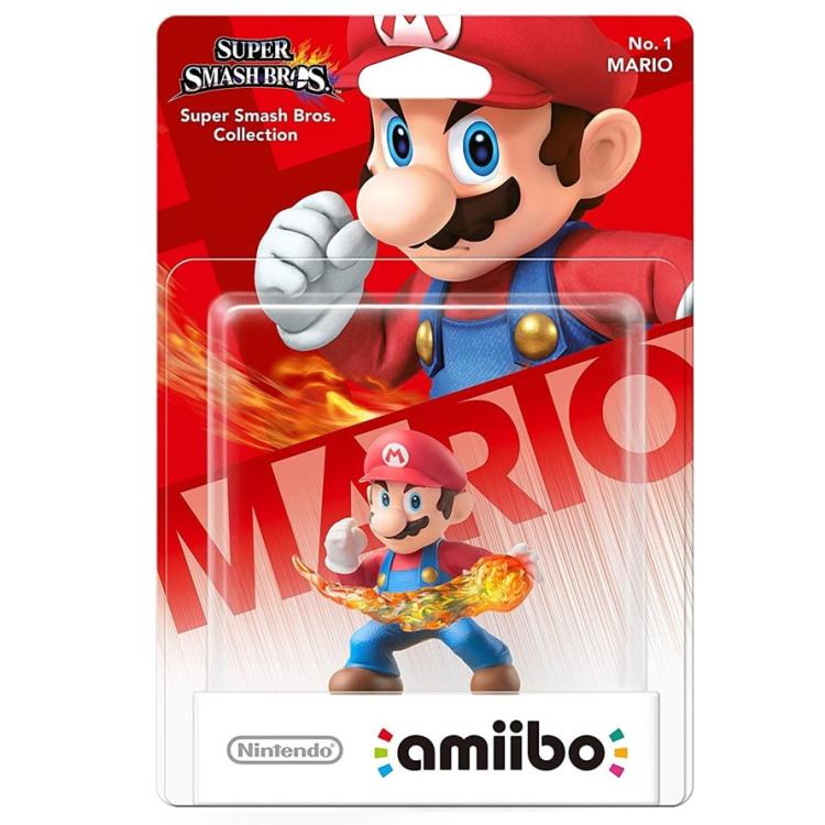 AMIIBO NINTENDO SUPER SMASH BROS COLLECTION - MARIO FIGURE STATUA N.1 COLLEZIONE