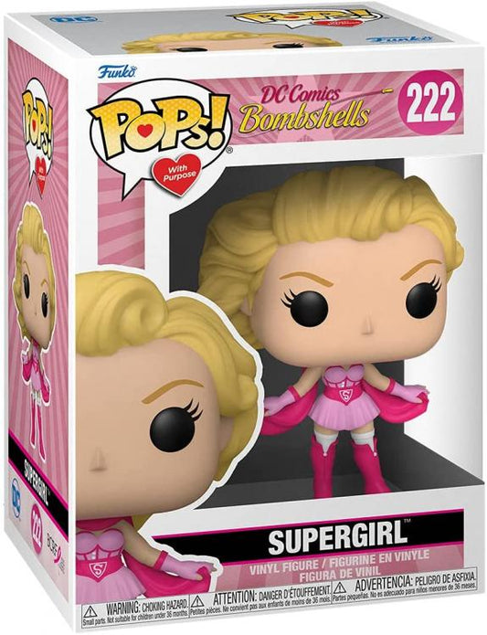 Funko Pop ! Dc Comics Bombshells Supergirl (222) Bambola Girl Pink Figure Vinyl