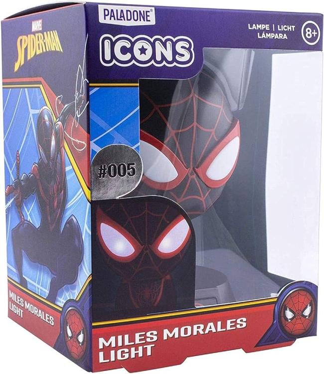 Paladone Lampada Icons Spider-Man Miles Morales #005 Marvel Led Light Spiderman