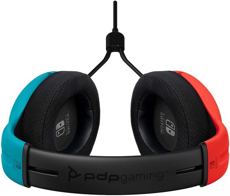 CUFFIE PDP NINTENDO SWITCH UFFICIALI CONTROLLER LVL40 WIRED HEADSET BLUE/RED