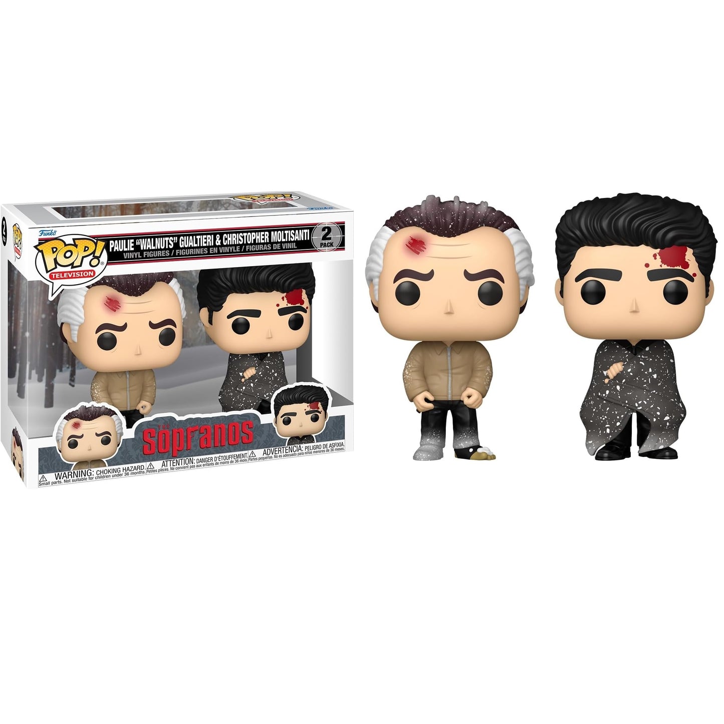 Funko Pop ! Television The Sopranos - Paulie Gualtieri & Christopher Moltisanti - Figure 2 Pack 9 Cm