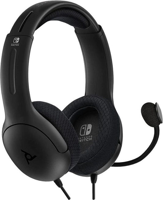 CUFFIE PDP NINTENDO SWITCH UFFICIALI CONTROLLER LVL40 WIRED HEADSET BLACK/NERA