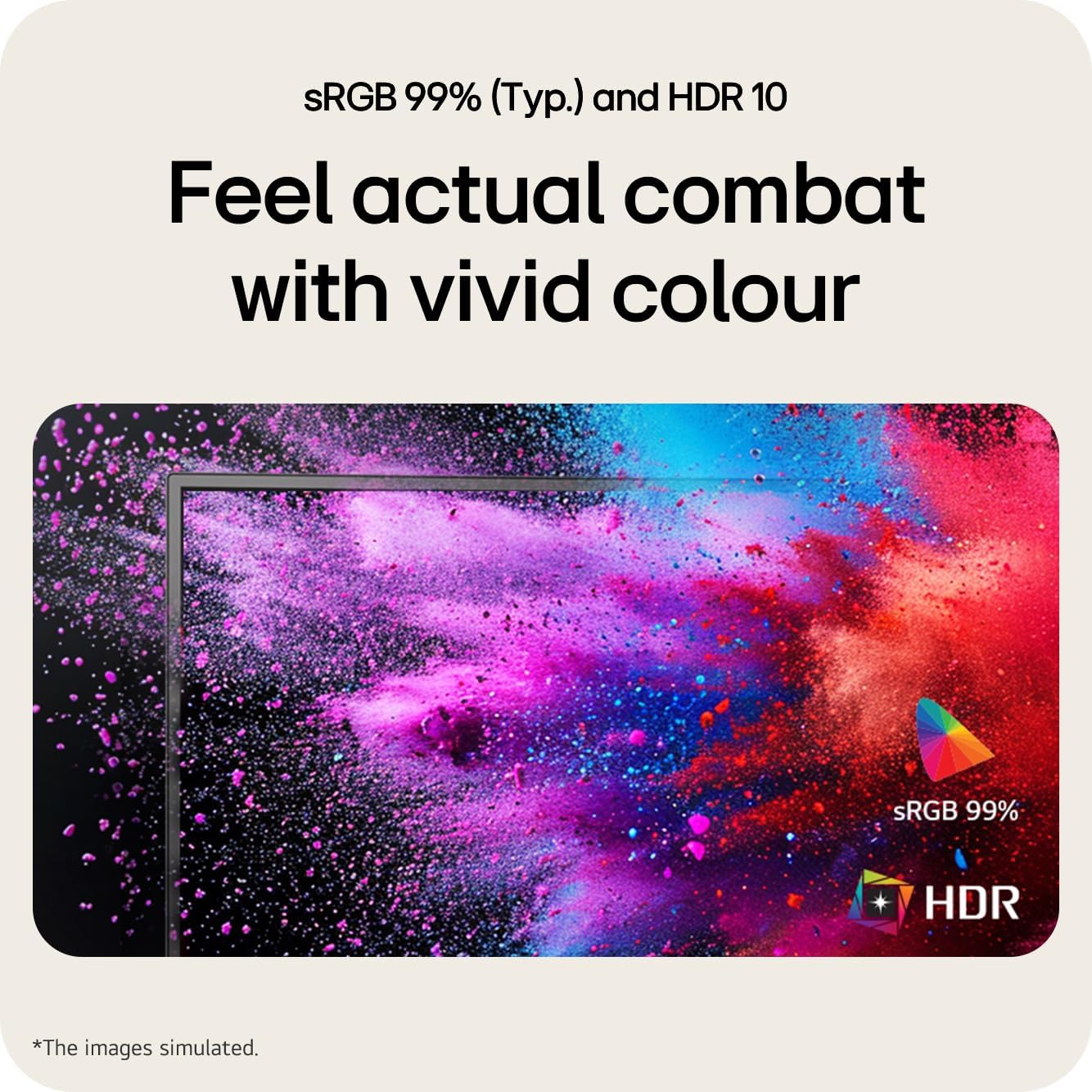 LG Monitor PC 22" Full HD LED 1080p 22U401A 100Hz HDR VGA HDMI
