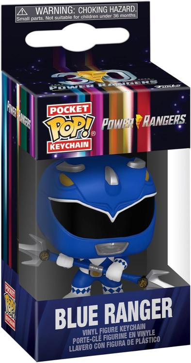 Funko Pop ! Keychain Tv Power Rangers 30Th - (Blue Ranger) Portachiavi Vinyl 4Cm