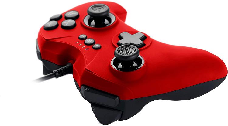Nacon Pc Controller Gaming Gc-100 Rosso Windows Pad 6 Pulsanti Computer