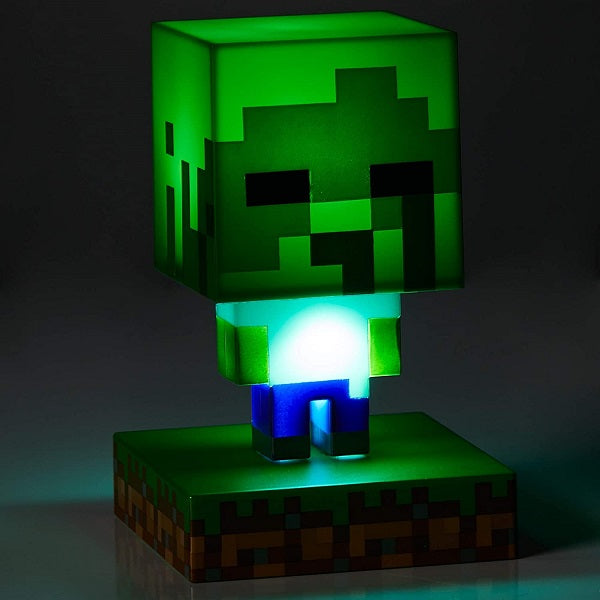 Paladone Minecraft Zombie Light Icons Bdp Lampada Notte 3D Gioco Led Pp6592Mcf